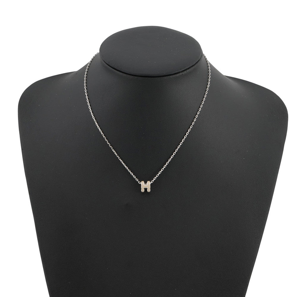 HERMES Pop Ash Necklace Size Mini Marong rasse Gold Plated Lacquer