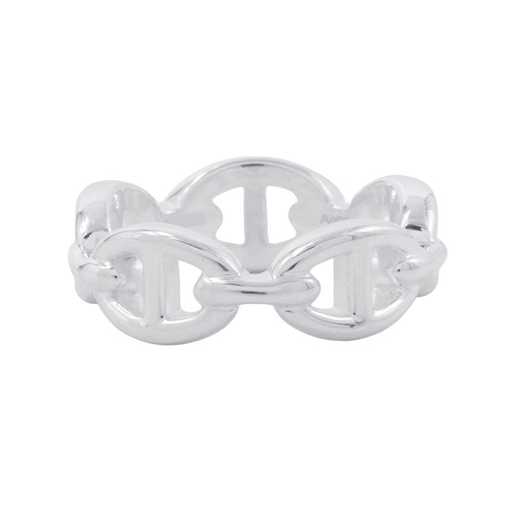 HERMES Chaine d'Ancre Anchene Ring Size PM/53/#13 SV925