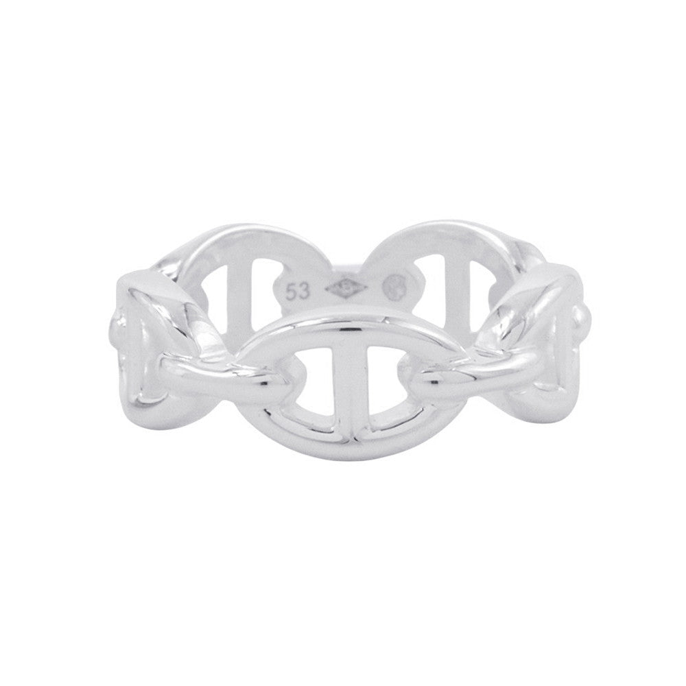HERMES Chaine d'Ancre Anchene Ring Size PM/53/#13 SV925