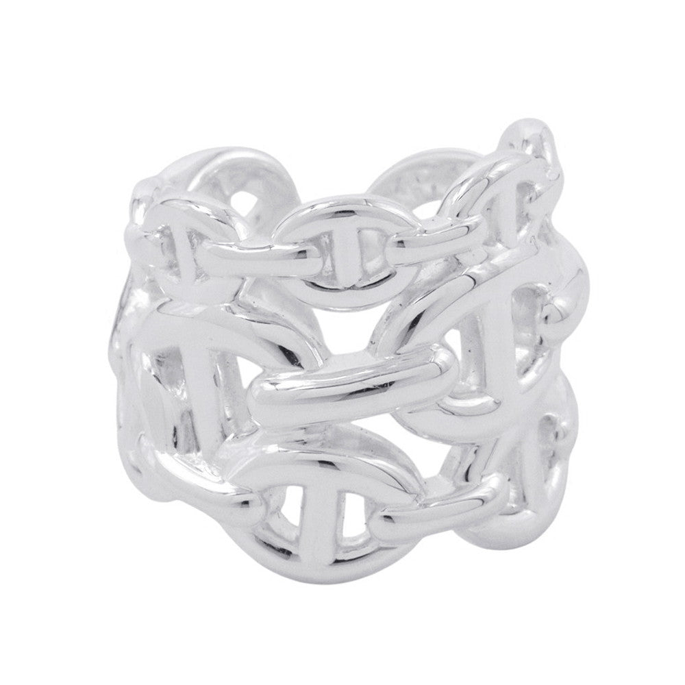 HERMES Chaine d'Ancre Anchene Ring Size GM/49/#9 SV925