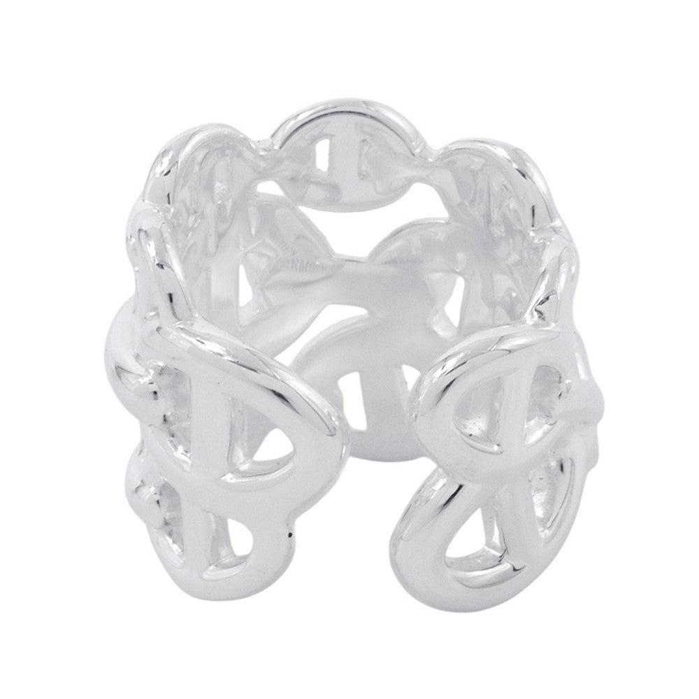 HERMES Chaine d'Ancre Anchene Ring Size GM/49/#9 SV925