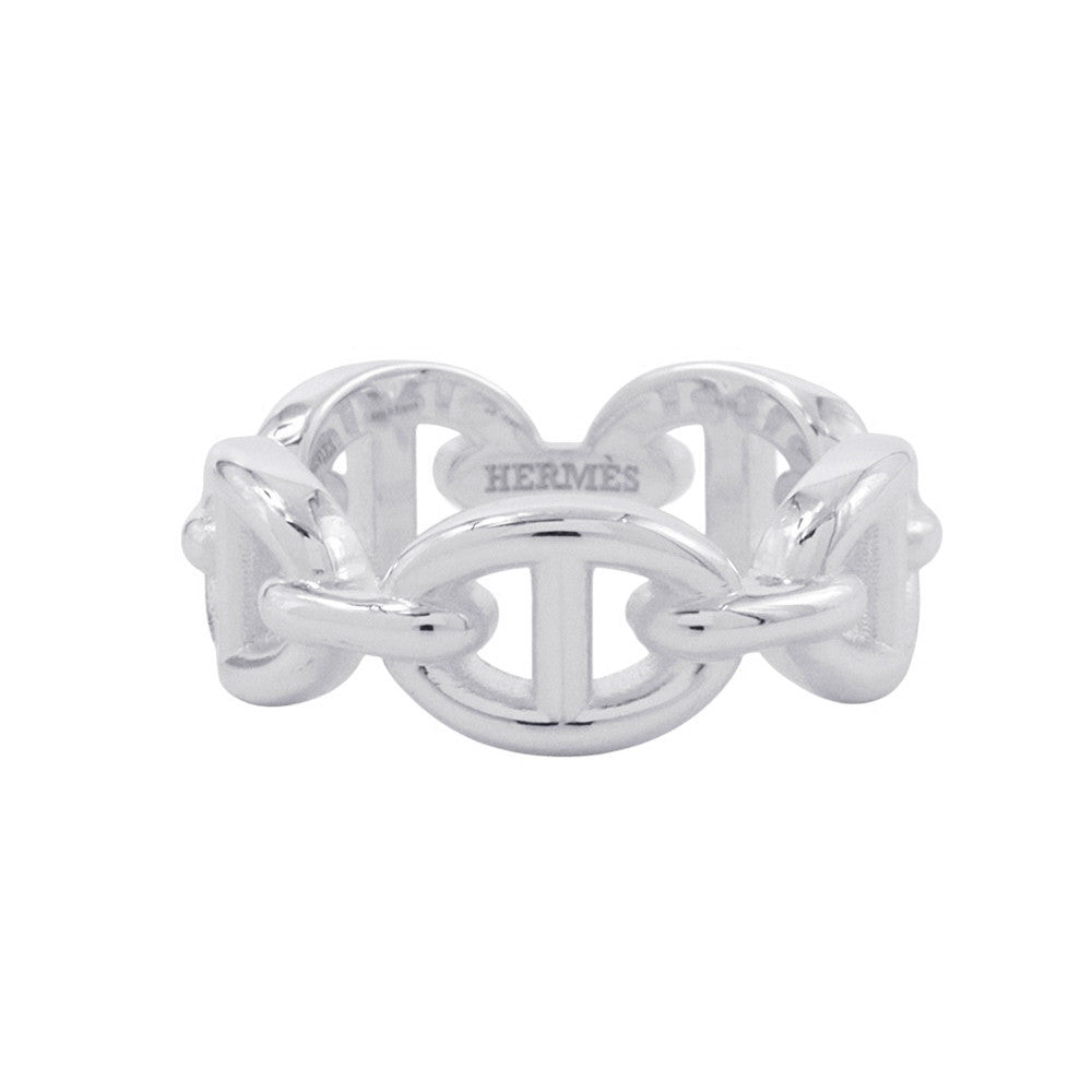 HERMES Chaine d'Ancre Anchene Ring Size PM/49/#9 SV925