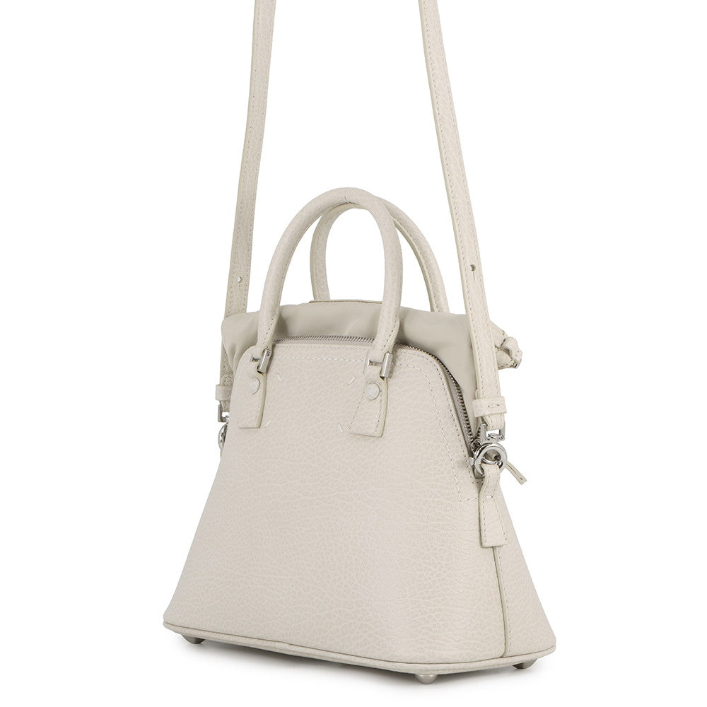 Maison Margiela Maison Margiela 5AC 2WAY Handbag Off-whiteS56WG0082P0396T2003 Leather Nylon Size Mini