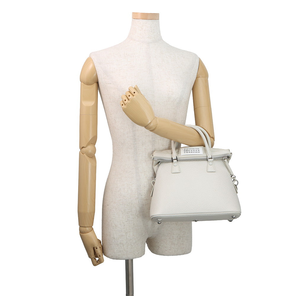 Maison Margiela Maison Margiela 5AC 2WAY Handbag Off-whiteS56WG0082P0396T2003 Leather Nylon Size Mini