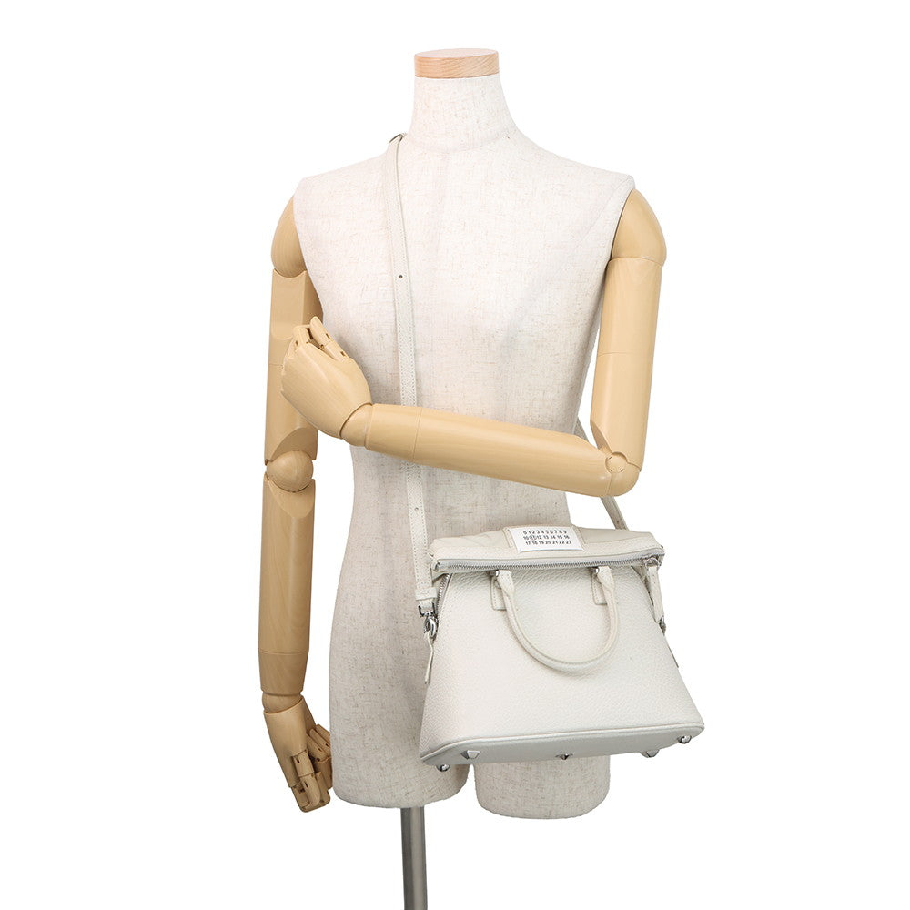 Maison Margiela Maison Margiela 5AC 2WAY Handbag Off-whiteS56WG0082P0396T2003 Leather Nylon Size Mini