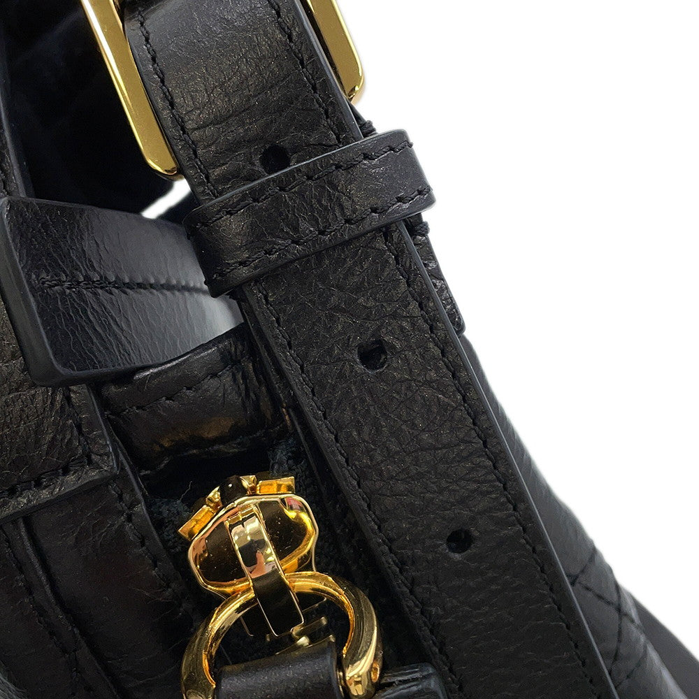 Dior D-Journey Flat Macro Cannage Shoulder Bag BlackM2416UNUO_M900 Calf Leather Size Small