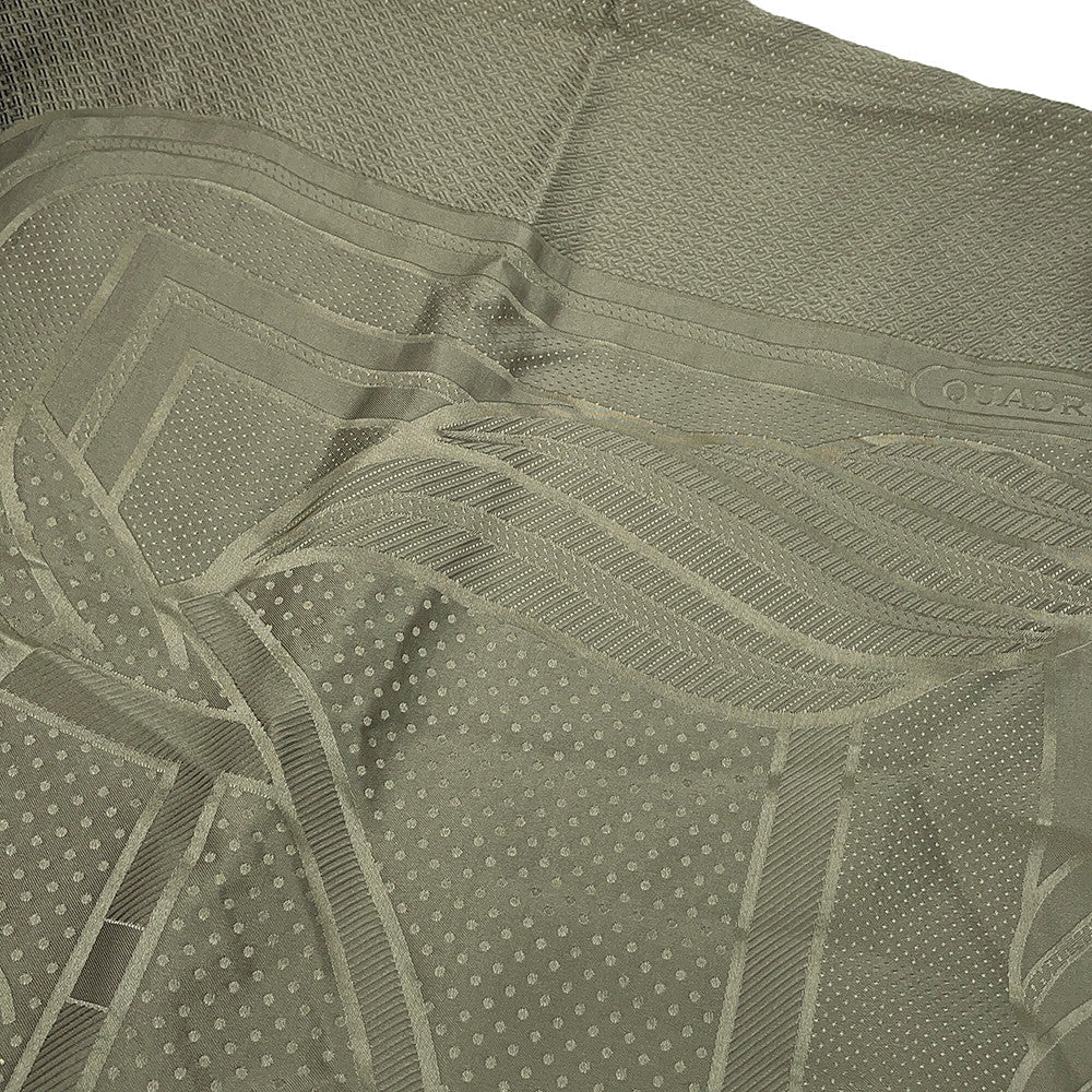 HERMES Quadrige Shawl Khaki Silk100%