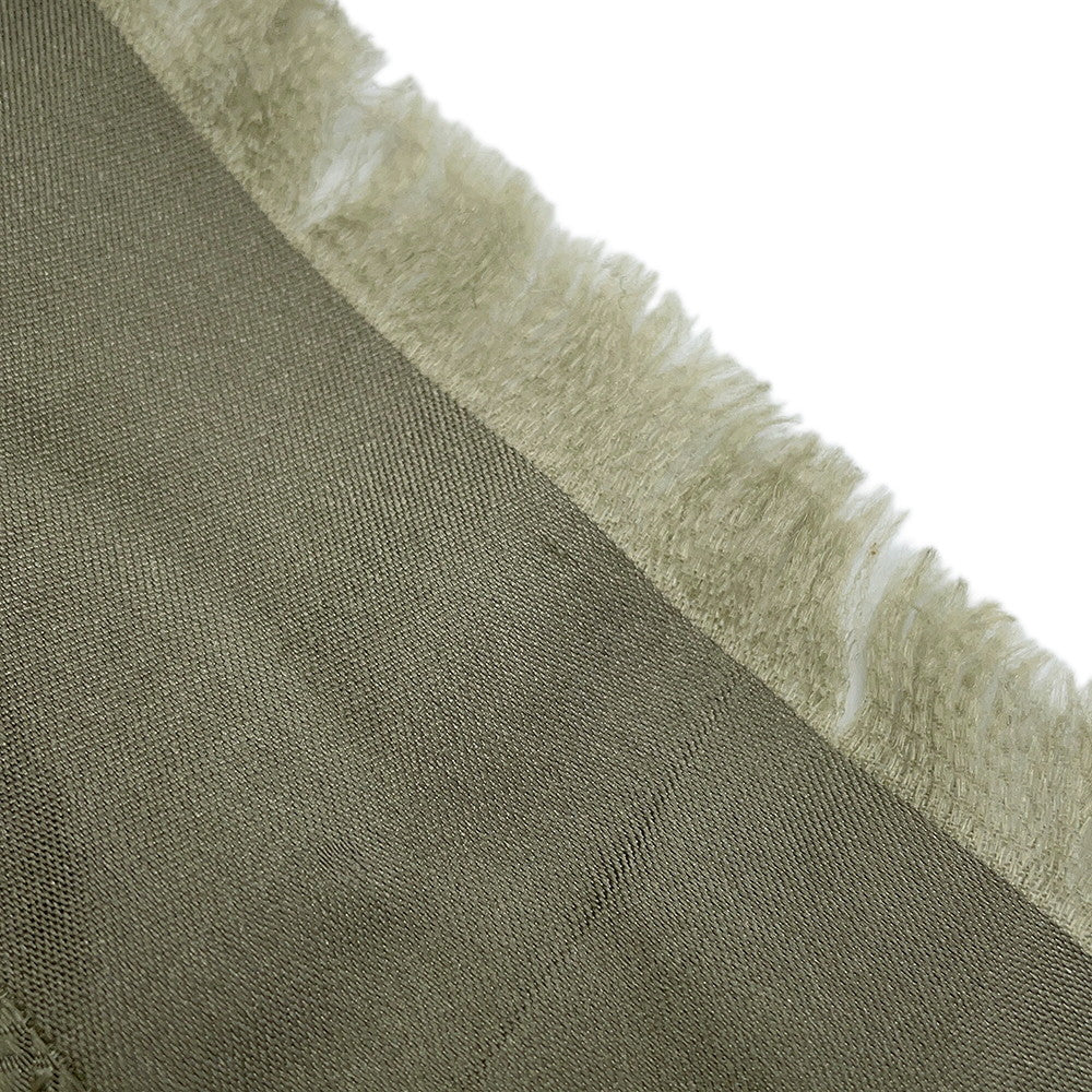 HERMES Quadrige Shawl Khaki Silk100%
