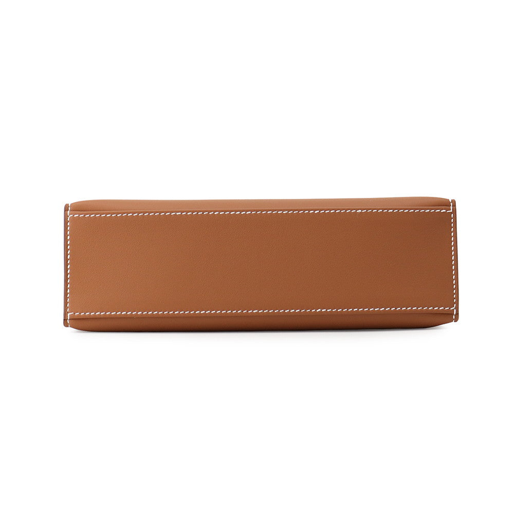 HERMES PochetteKelly Gold Swift Leather