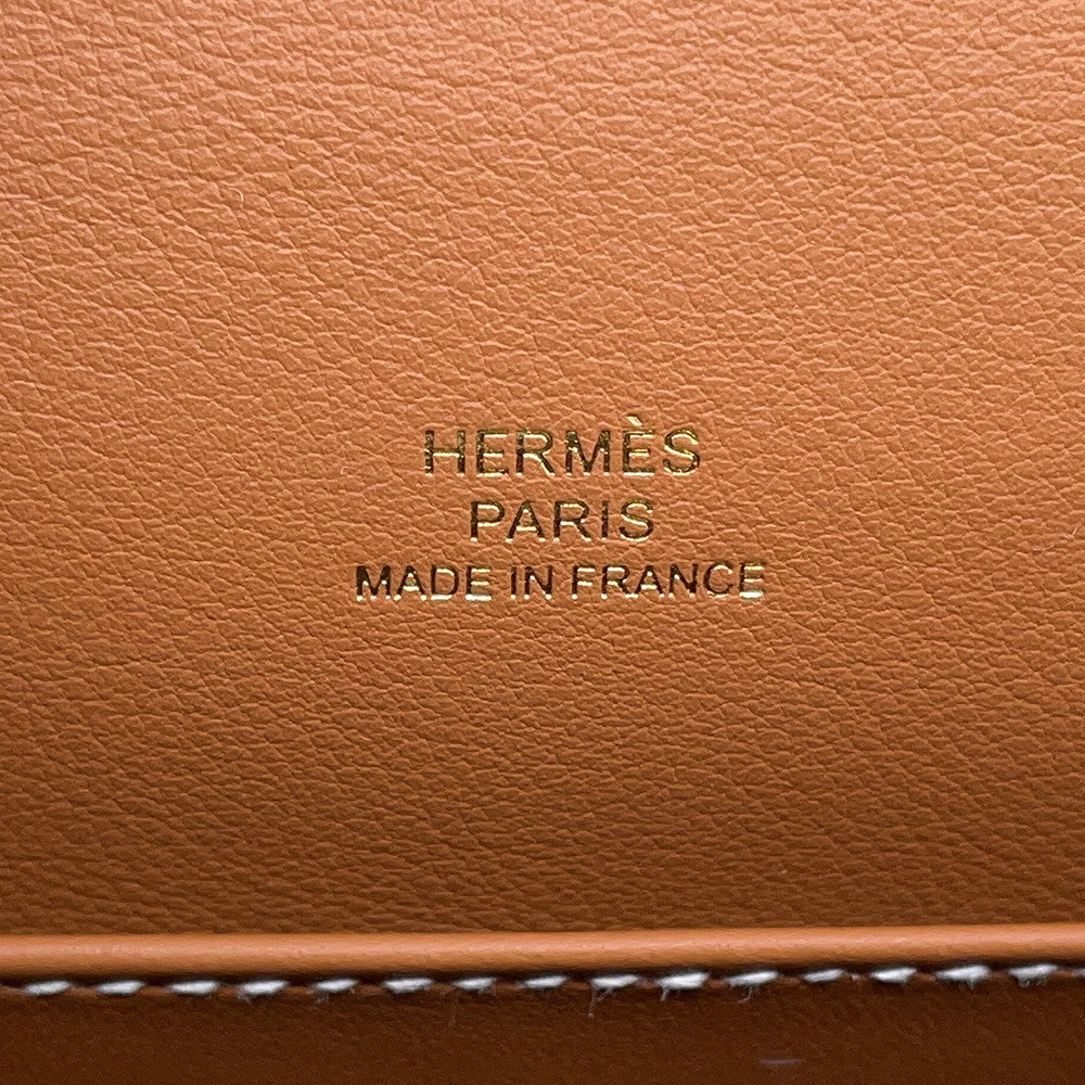 HERMES PochetteKelly Gold Swift Leather