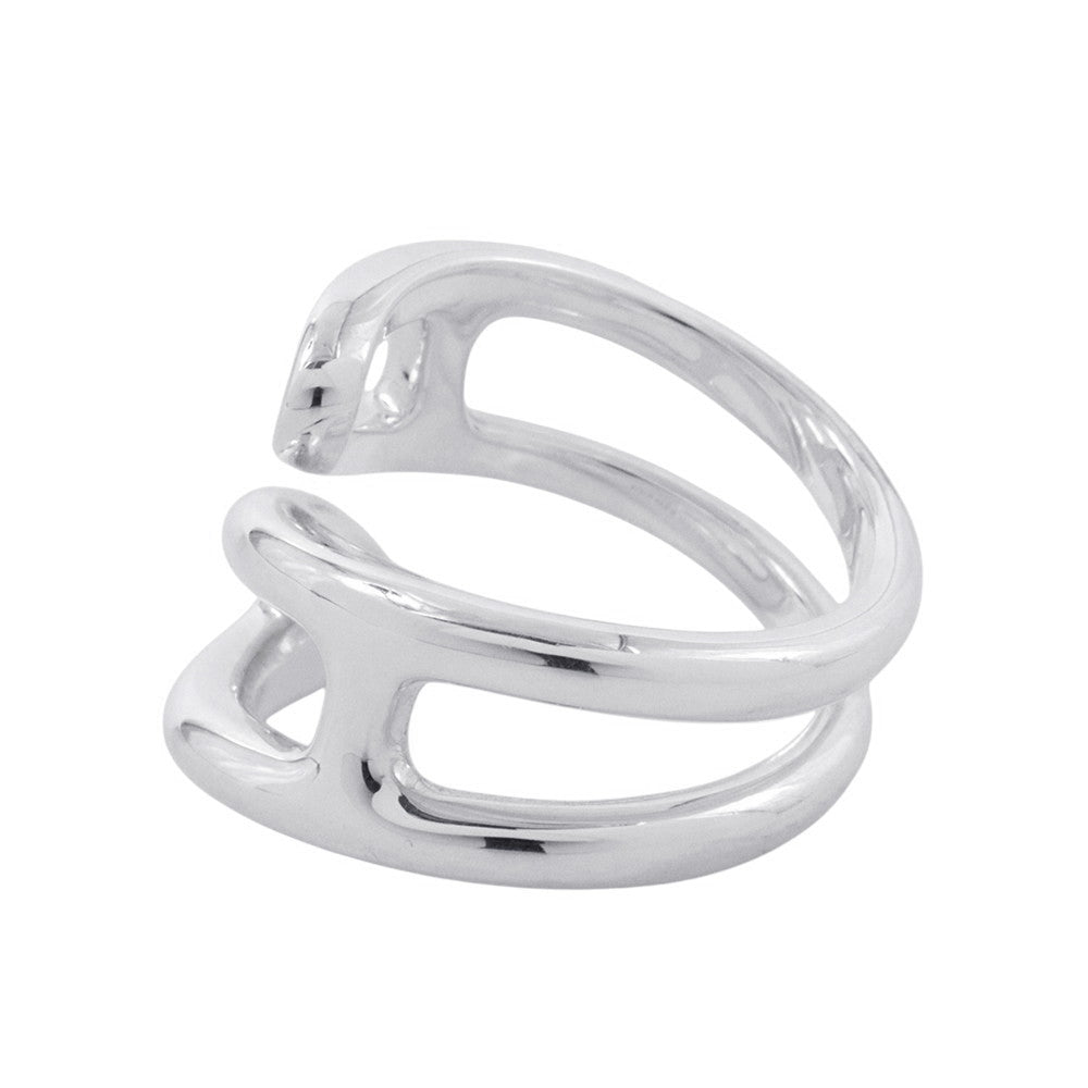 HERMES Chaine d'Ancre Twist Punk Ring Size PM/52/#12 SV925