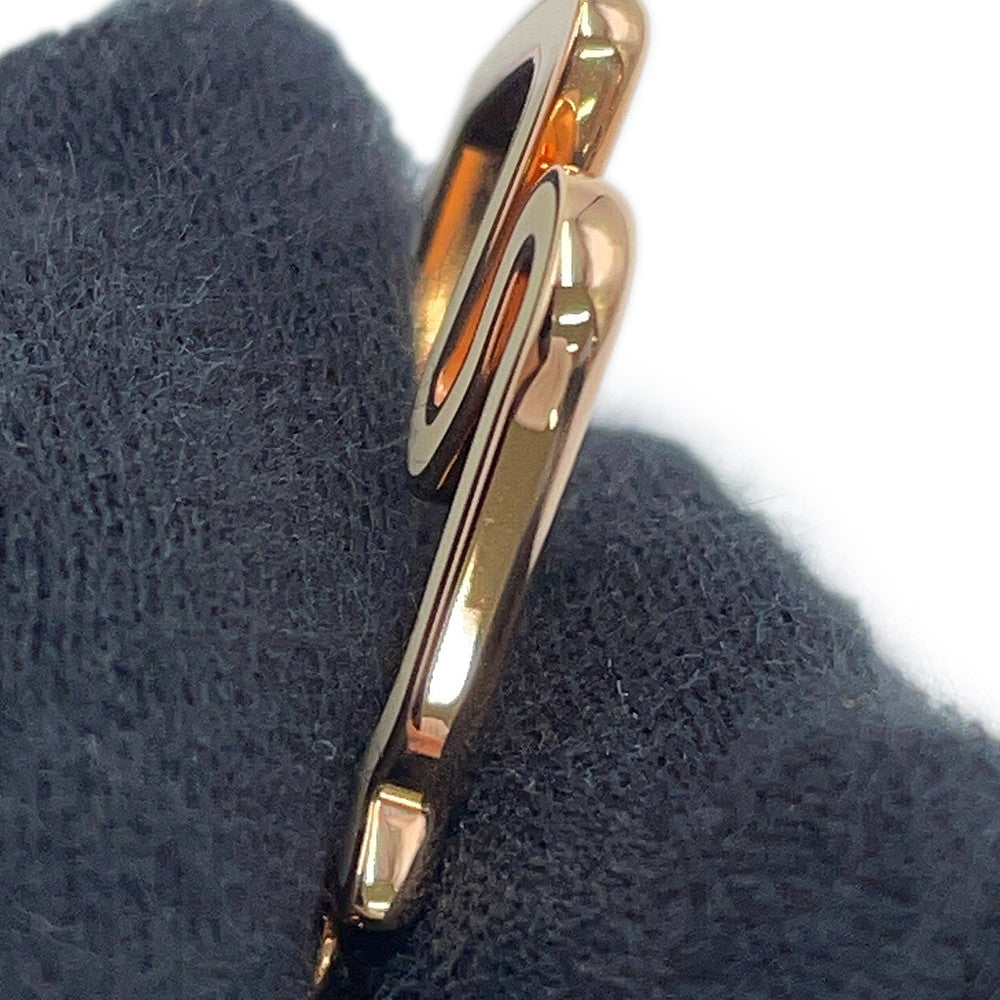 HERMES Earrings Tonnerre claim Gold Plated Lacquer