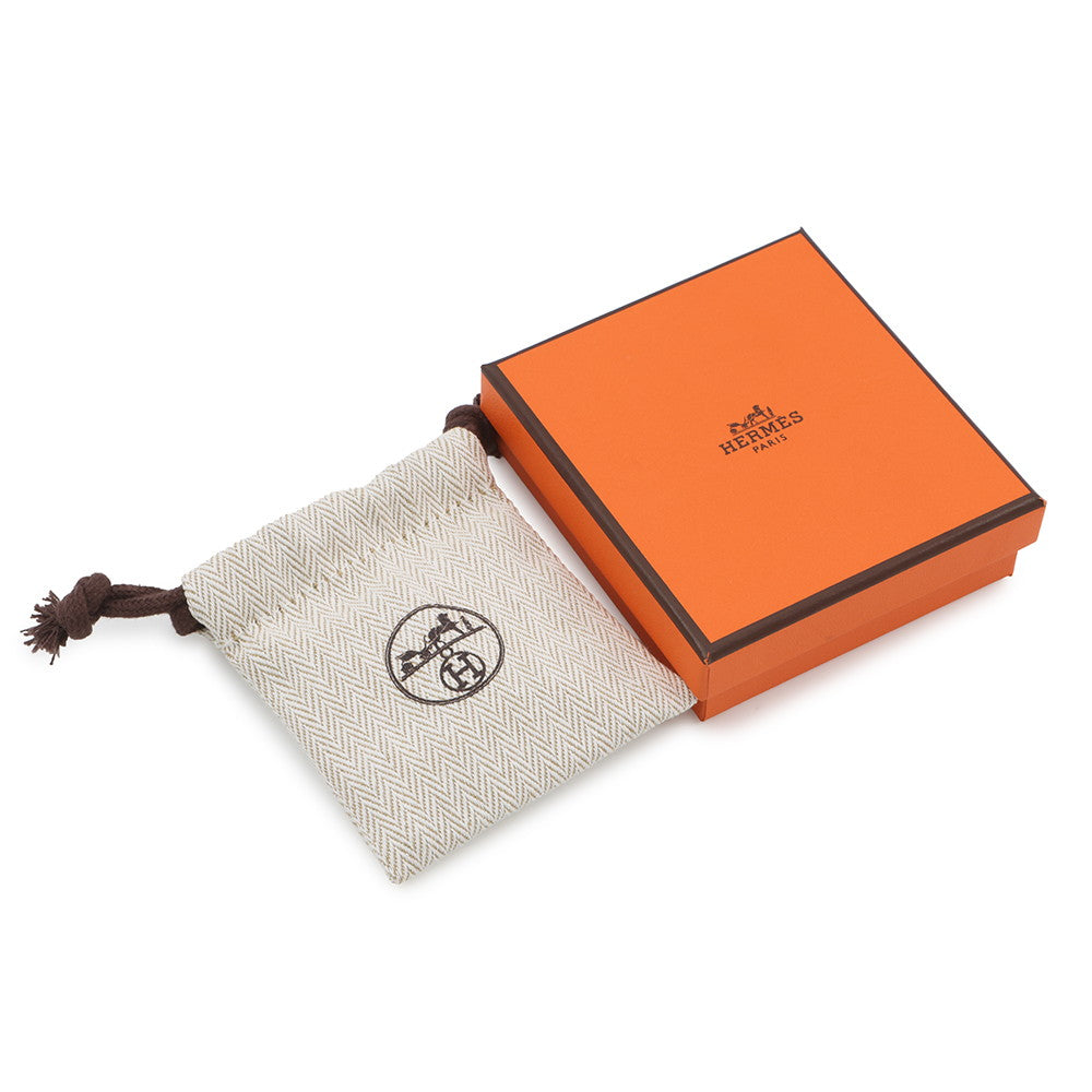 HERMES Earrings Tonnerre claim Gold Plated Lacquer
