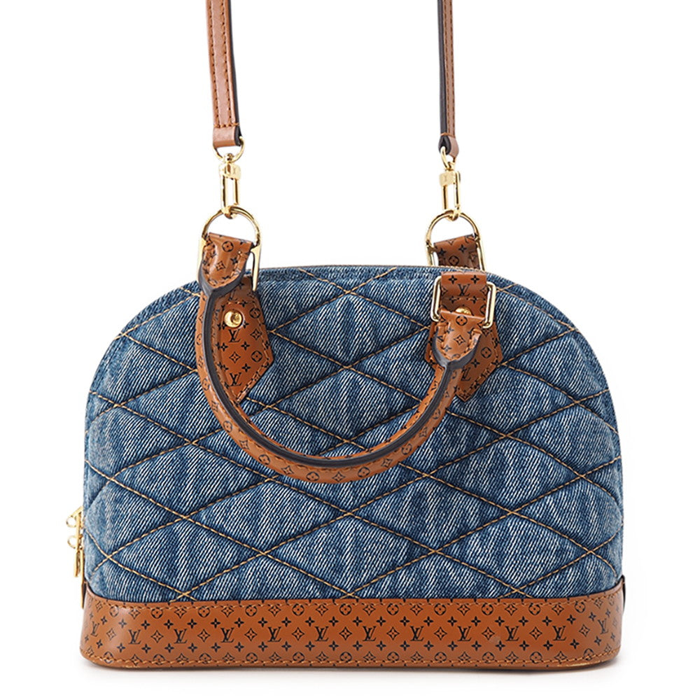 LOUIS VUITTON Maltage Alma Blue/BrownM55048 DenimTextile Size BB