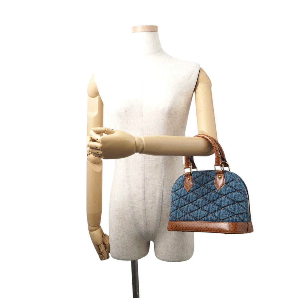 LOUIS VUITTON Maltage Alma Blue/BrownM55048 DenimTextile Size BB