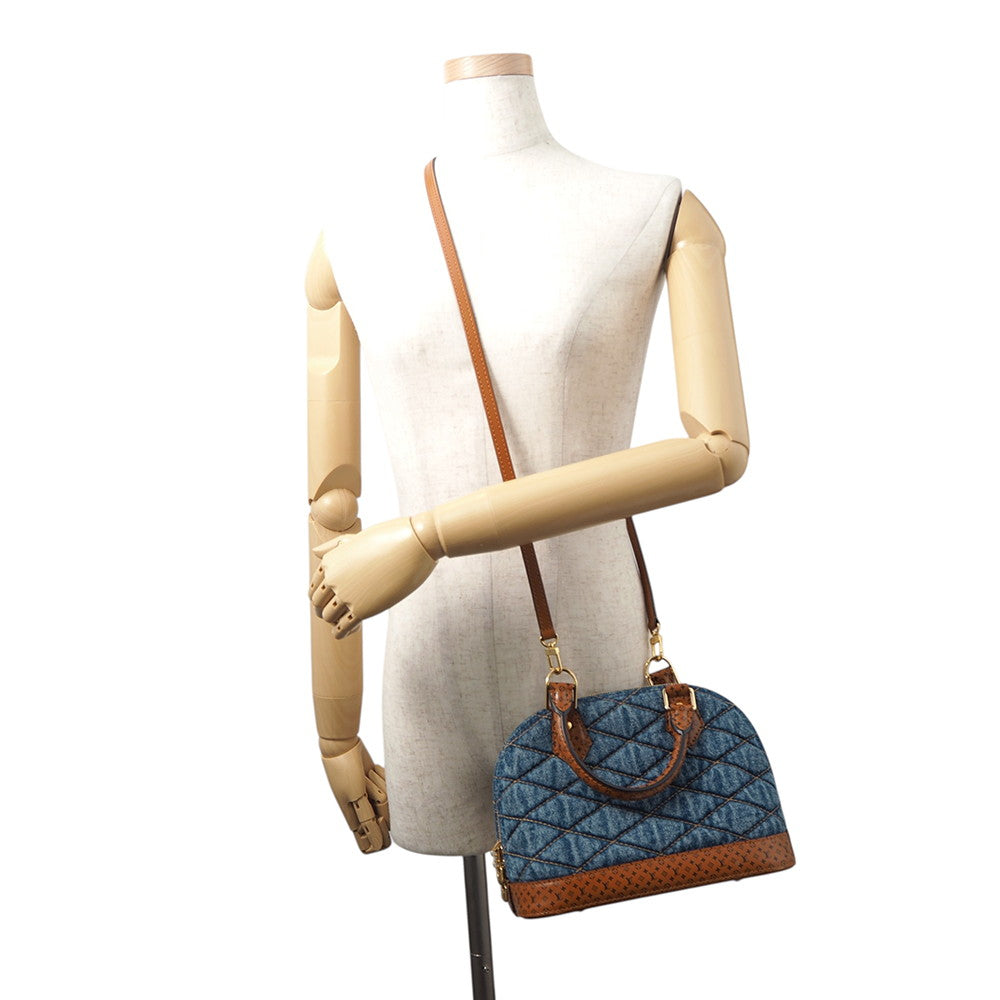 LOUIS VUITTON Maltage Alma Blue/BrownM55048 DenimTextile Size BB