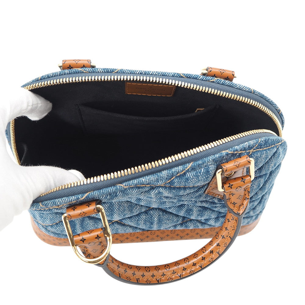 LOUIS VUITTON Maltage Alma Blue/BrownM55048 DenimTextile Size BB