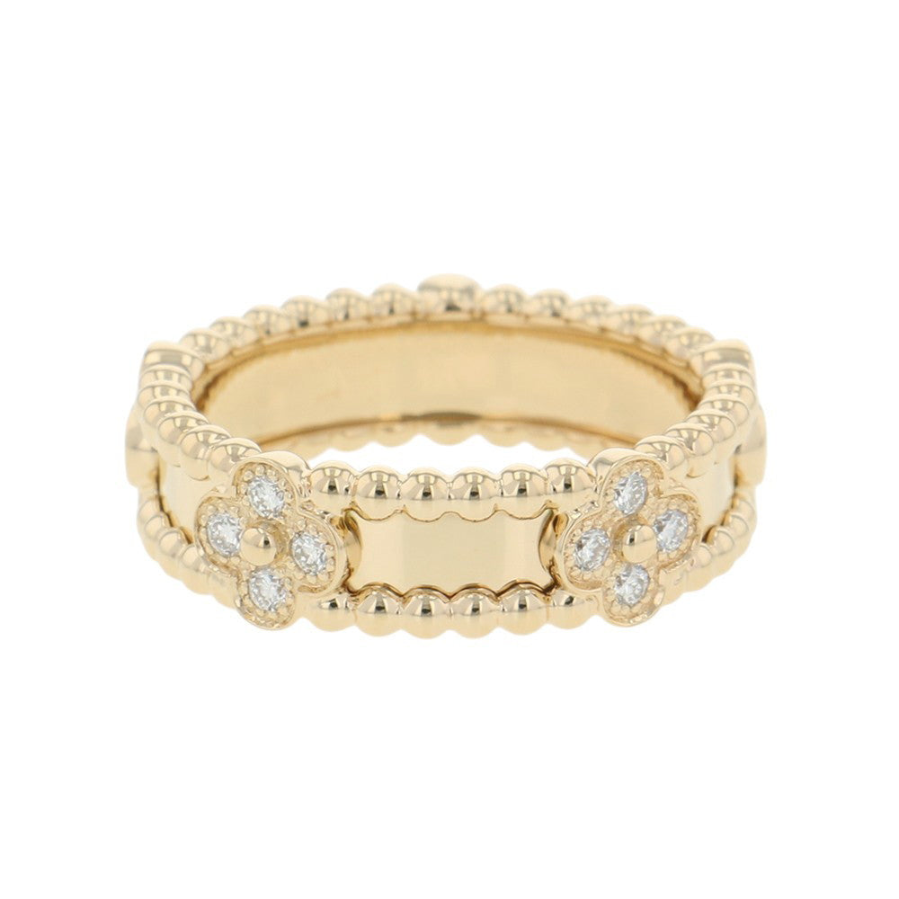 Van Cleef & Arpels Perle Sweet Clover Ring Size 53/#13VCARPJMZ00 18K Yellow Gold