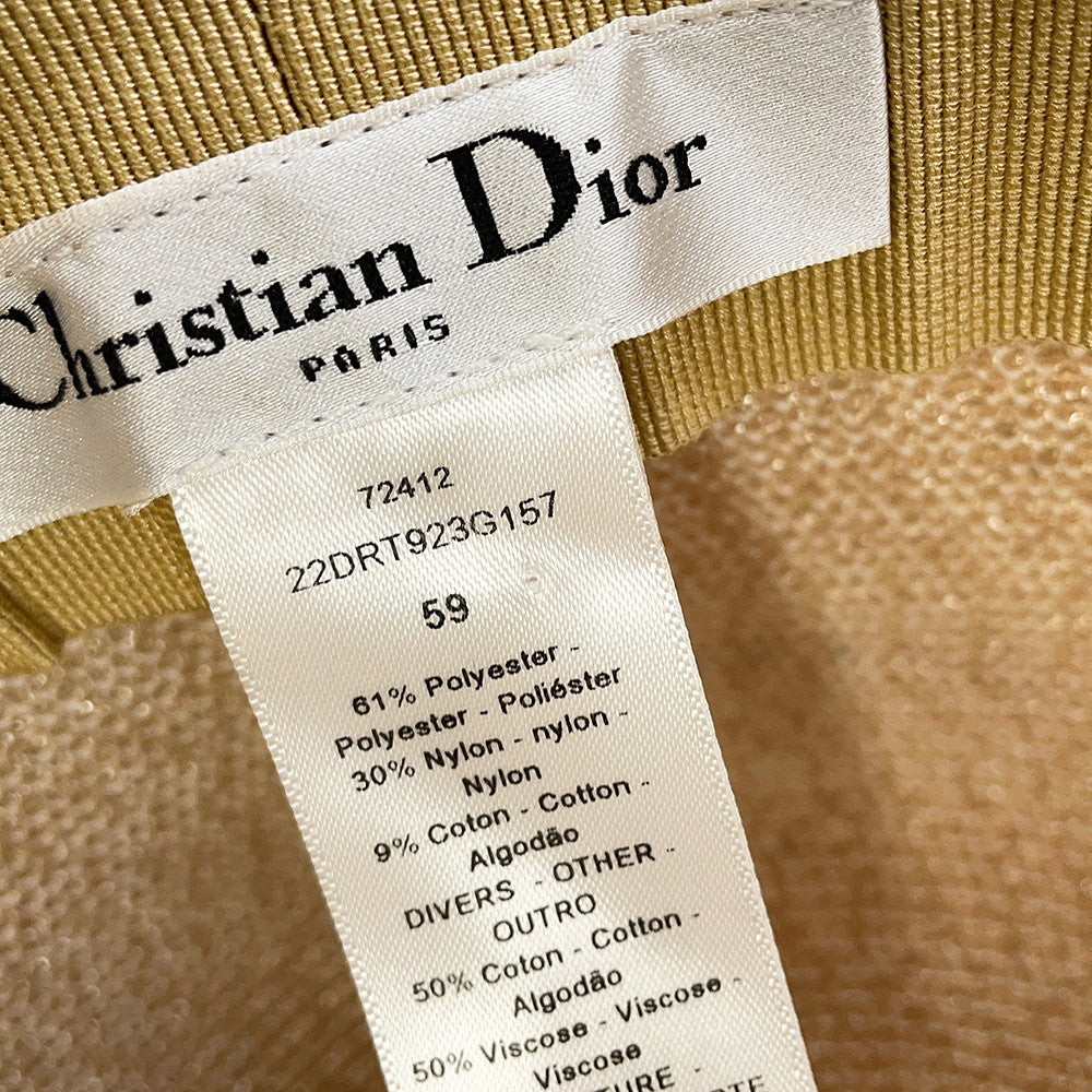 Dior Resort Logo Bucket Hat Size 59 Beige22DRT923G157 Polyester61% Nylon30% Cotton9%