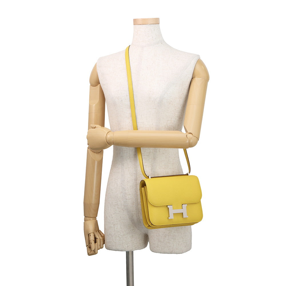 HERMES Constance3 Miroir Jaune de Naples Chevre Myzore Goatskin Size Mini