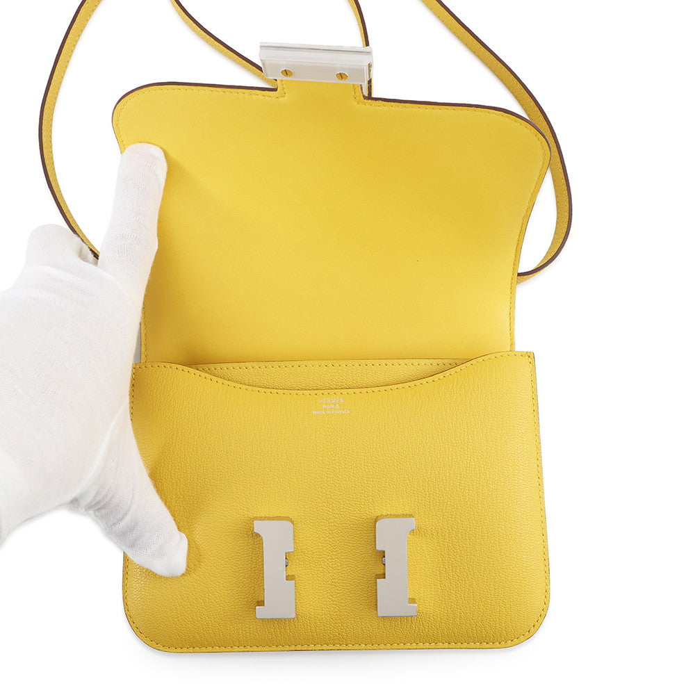HERMES Constance3 Miroir Jaune de Naples Chevre Myzore Goatskin Size Mini