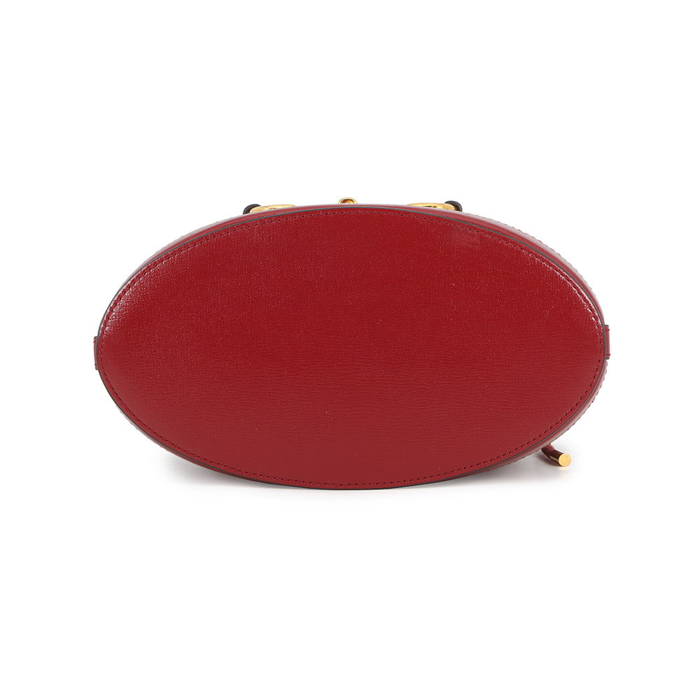 GUCCI Horsebit1955 Drawstring Bag Shoulder Bag Red602118 000926 Leather