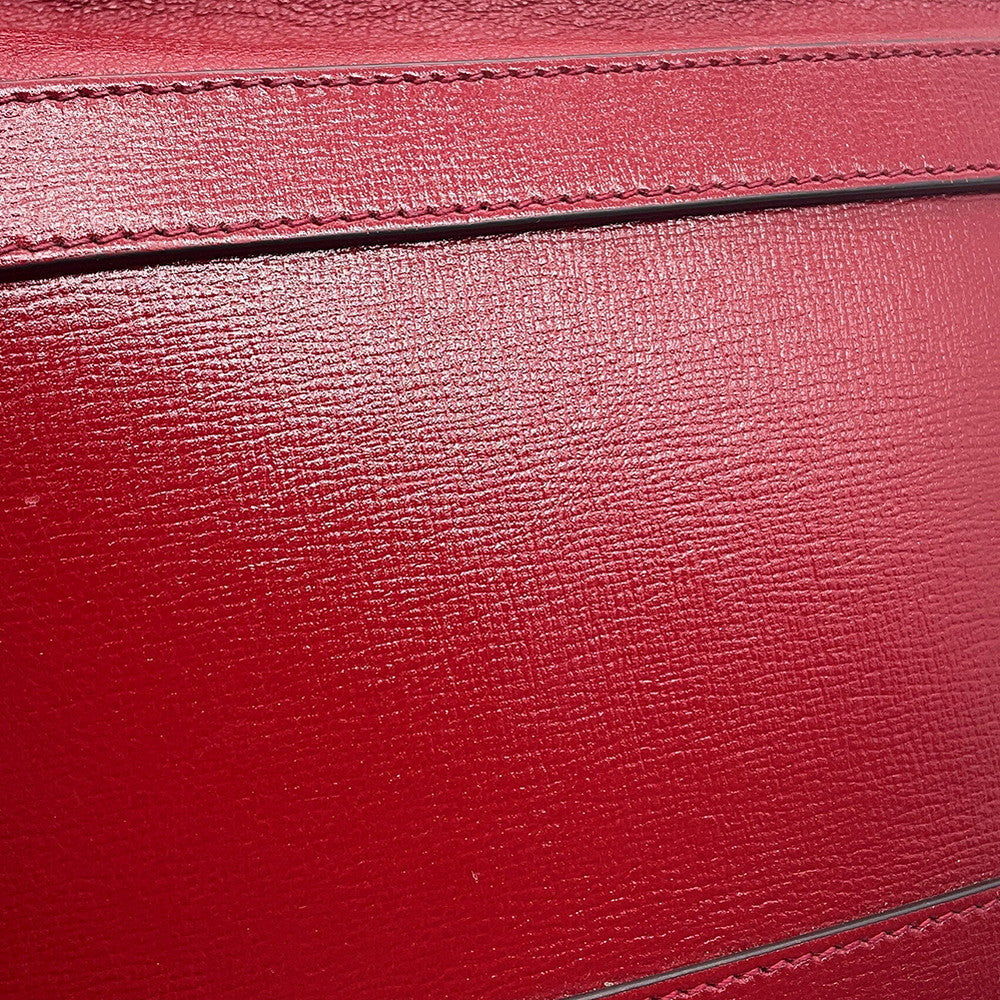 GUCCI Horsebit1955 Drawstring Bag Shoulder Bag Red602118 000926 Leather