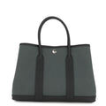 HERMES Garden Party Vert Mangrove/Black Toile H Negonda Leather Size TPM