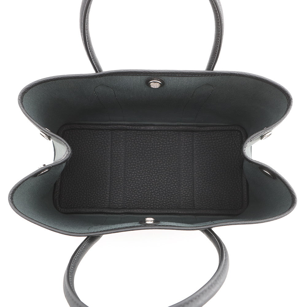 HERMES Garden Party Vert Mangrove/Black Toile H Negonda Leather Size TPM