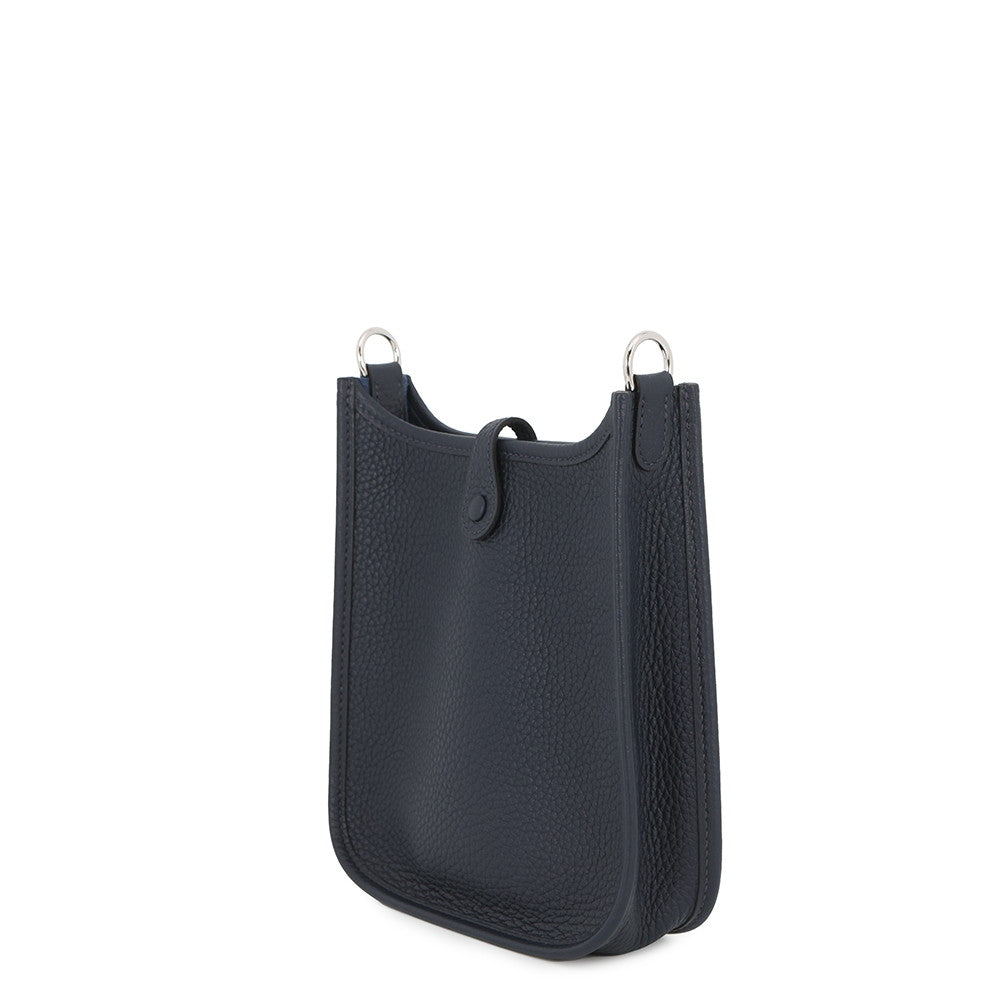 HERMES Evelyne Amazon Long Maxi Quadrille Blue Nuit Taurillon Clemence Size TPM