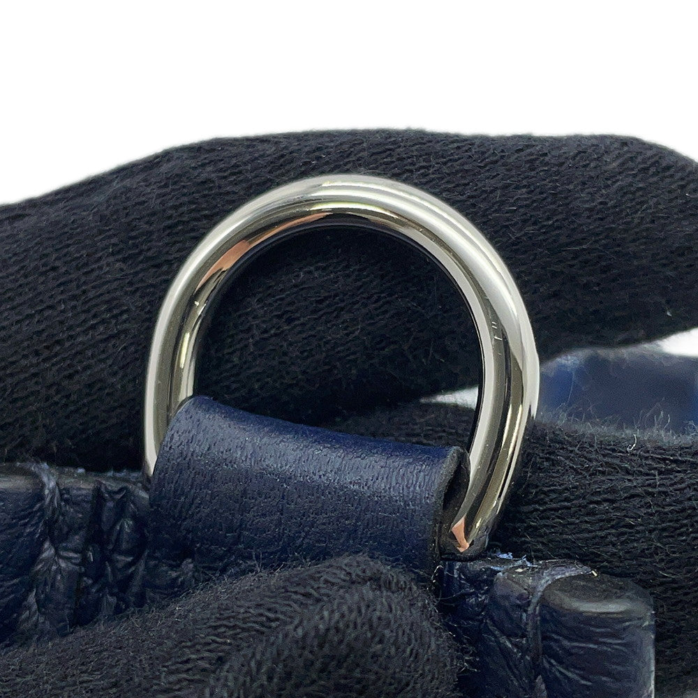 HERMES Evelyne Amazon Long Maxi Quadrille Blue Nuit Taurillon Clemence Size TPM