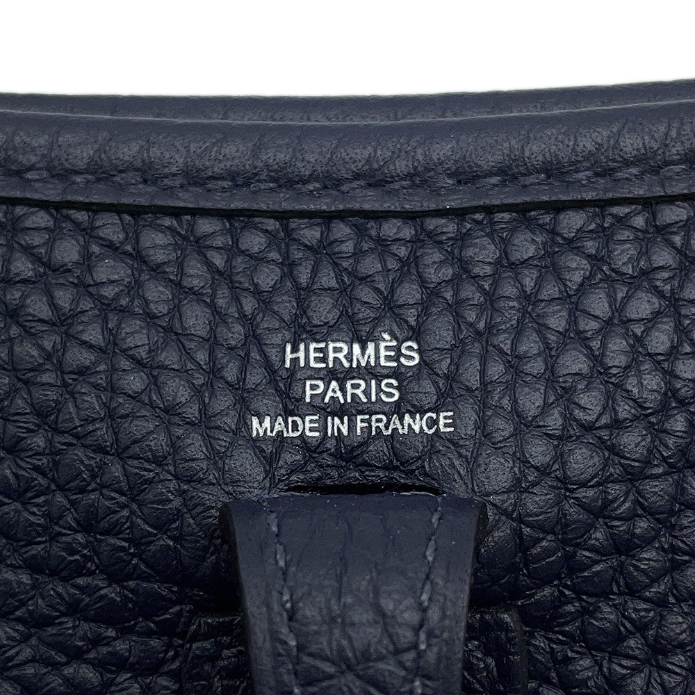 HERMES Evelyne Amazon Long Maxi Quadrille Blue Nuit Taurillon Clemence Size TPM