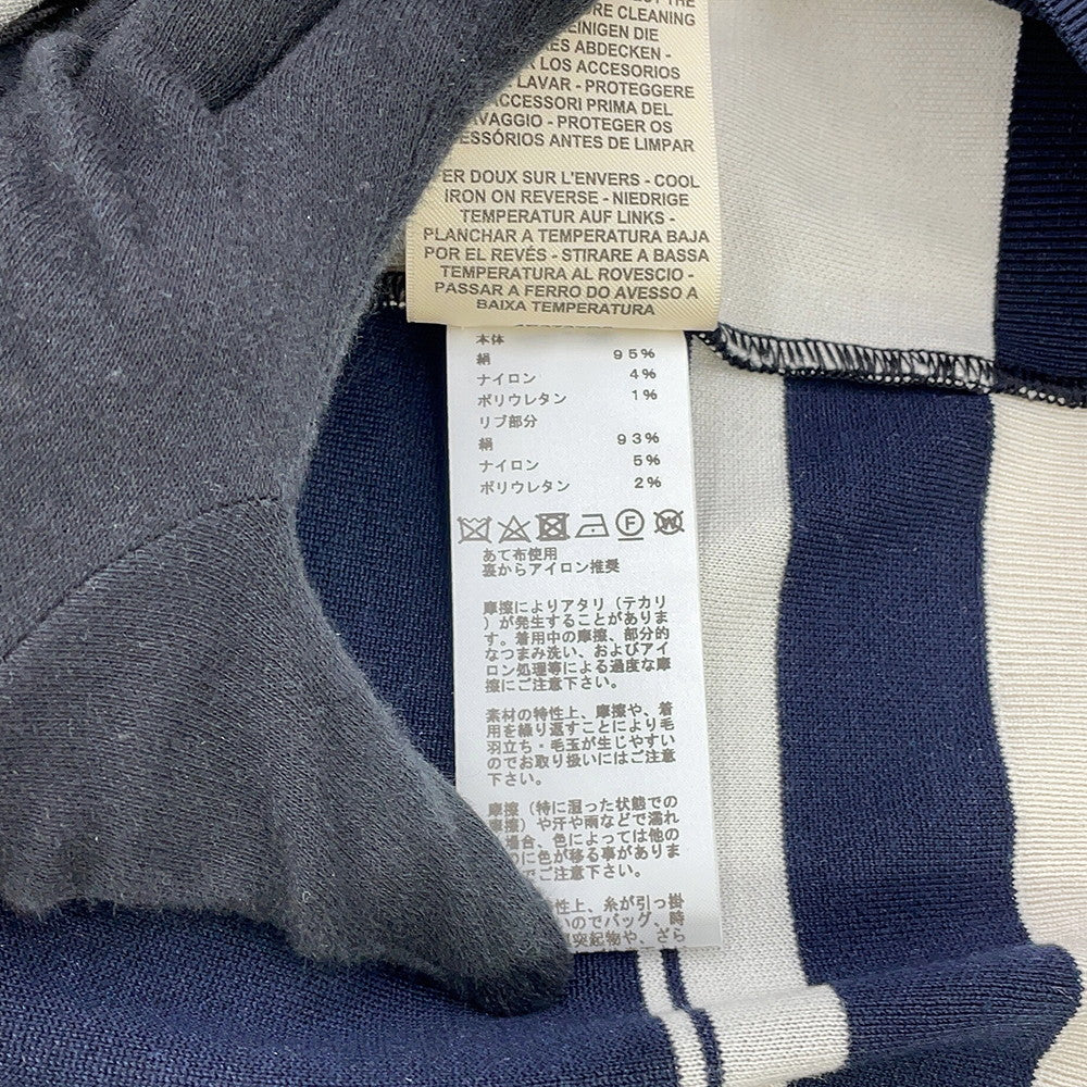 HERMES EN DESORDRE FINESSE BRIDE DE GALA Cardigan Size 40 White/Navy4E2727D6 Silk95% Nylon4% Polyurethane1%