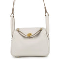 HERMES Lindy Verso Gris Perle/Gris Meyer Swift Leather Size Mini