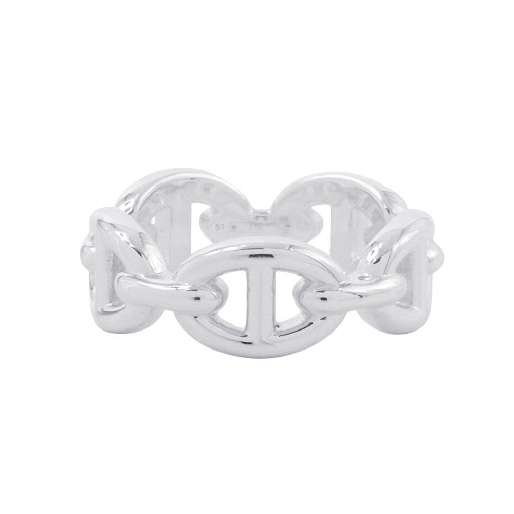 HERMES Chaine d'Ancre Anchene Ring Size PM/51/#11 SV925