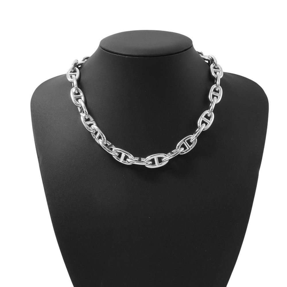 HERMES Chaine d'Ancre Necklace 29 frames Size GM SV925