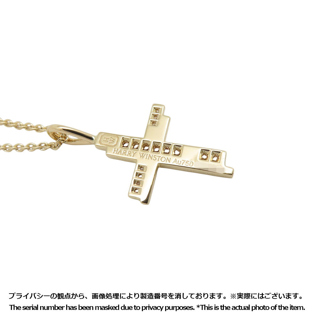 HARRY WINSTON Traffic Cloth Diamond NecklaceCMDYRECRTRF 18K Yellow Gold