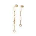 HERMES Kelly Chaine Earrings 18K Yellow Gold