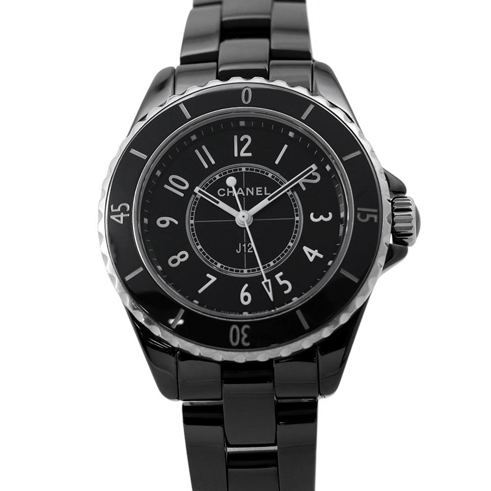 CHANEL J12 W33mm Stainless Steel Ceramic Black DialH5695