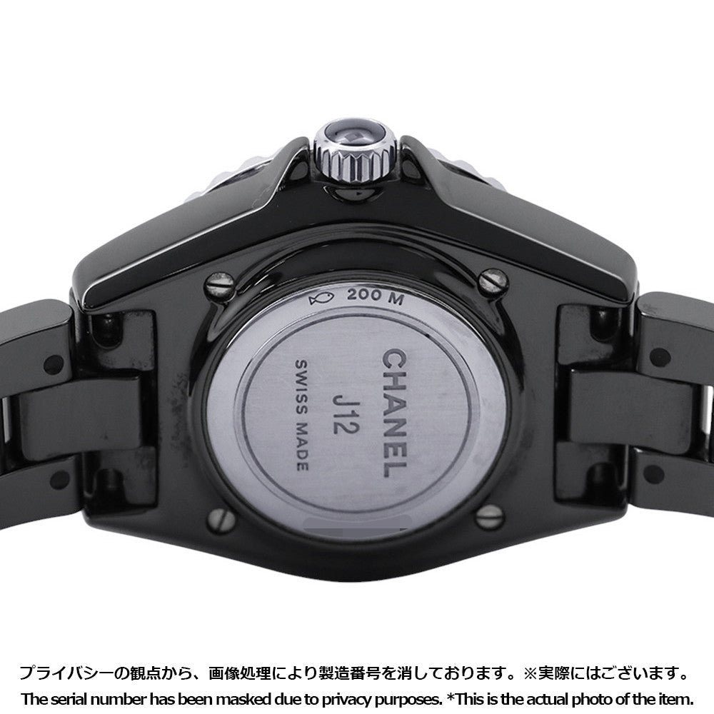CHANEL J12 W33mm Stainless Steel Ceramic Black DialH5695
