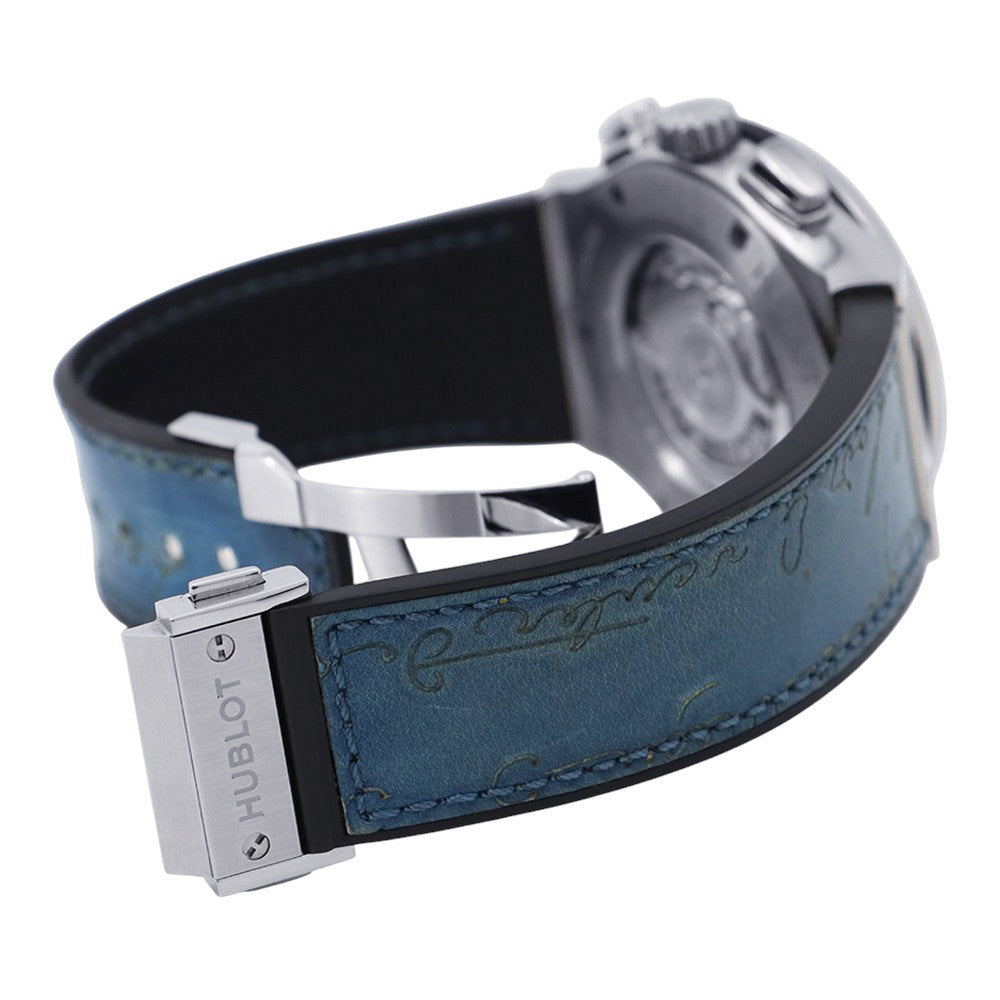 HUBLOT Classic Fusion Chronograph Berluti Scritto Ocean Blue Limited Edition of 250 W45mm Stainless Steel Leather Blue Dial521.NX.050B.VR.BER18
