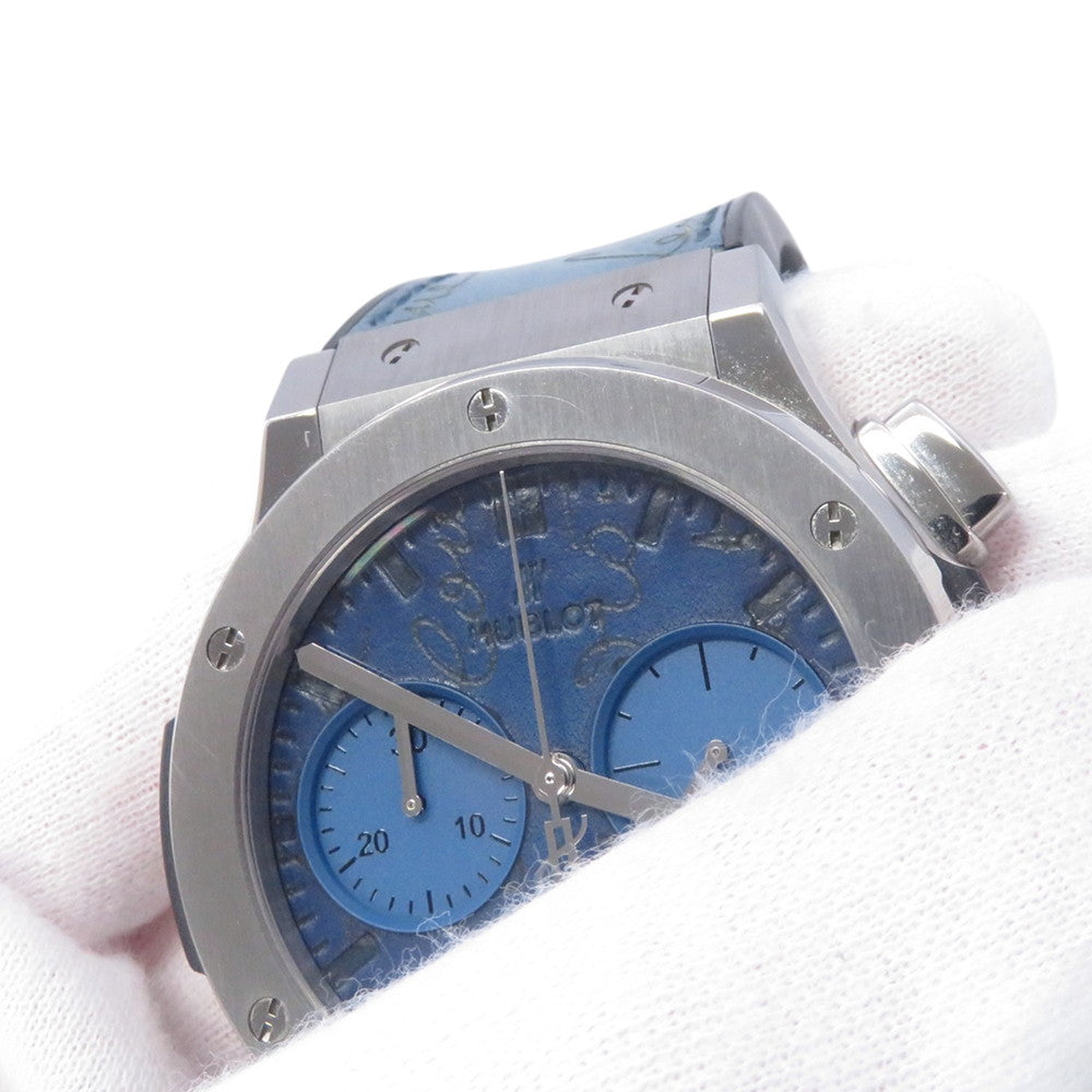 HUBLOT Classic Fusion Chronograph Berluti Scritto Ocean Blue Limited Edition of 250 W45mm Stainless Steel Leather Blue Dial521.NX.050B.VR.BER18