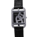HERMES Cape Cod Double Tour Chaine d'Ancre Diamond Bezel H33mm×W23mm Stainless Steel Leather Black DialCC1.330