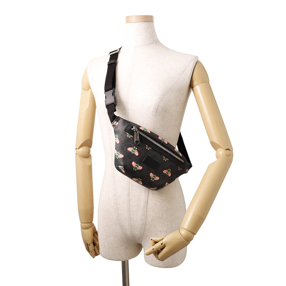 GUCCI B GG Supreme Crossbody Bag Black675181 520981 GG Supreme Leather