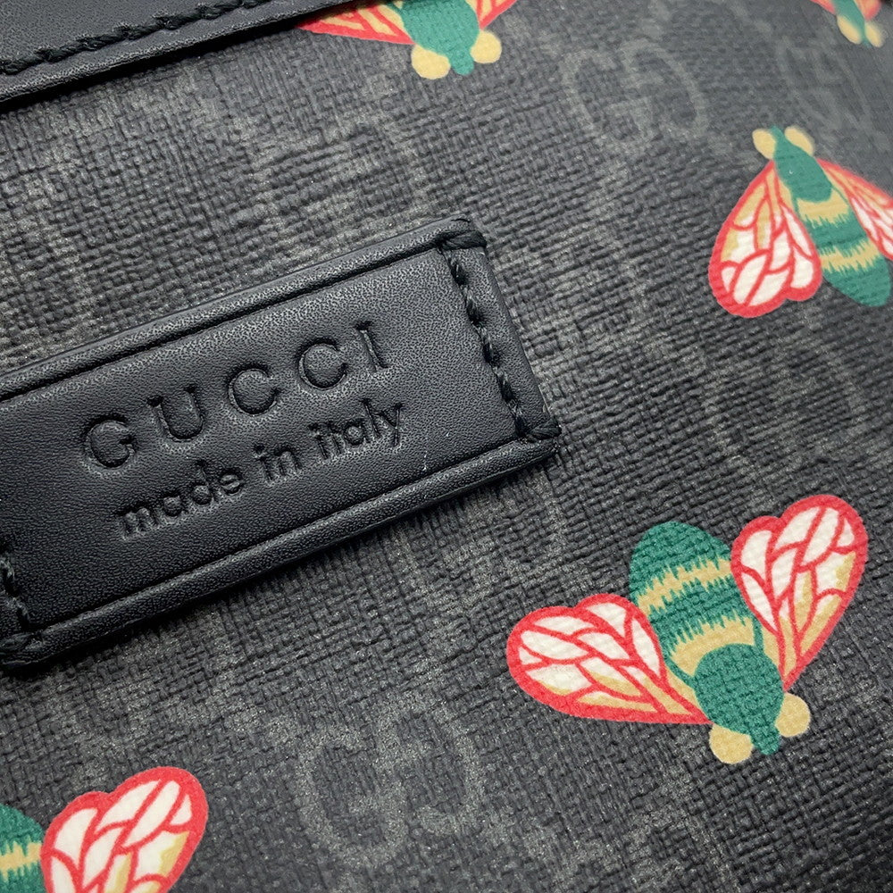 GUCCI B GG Supreme Crossbody Bag Black675181 520981 GG Supreme Leather