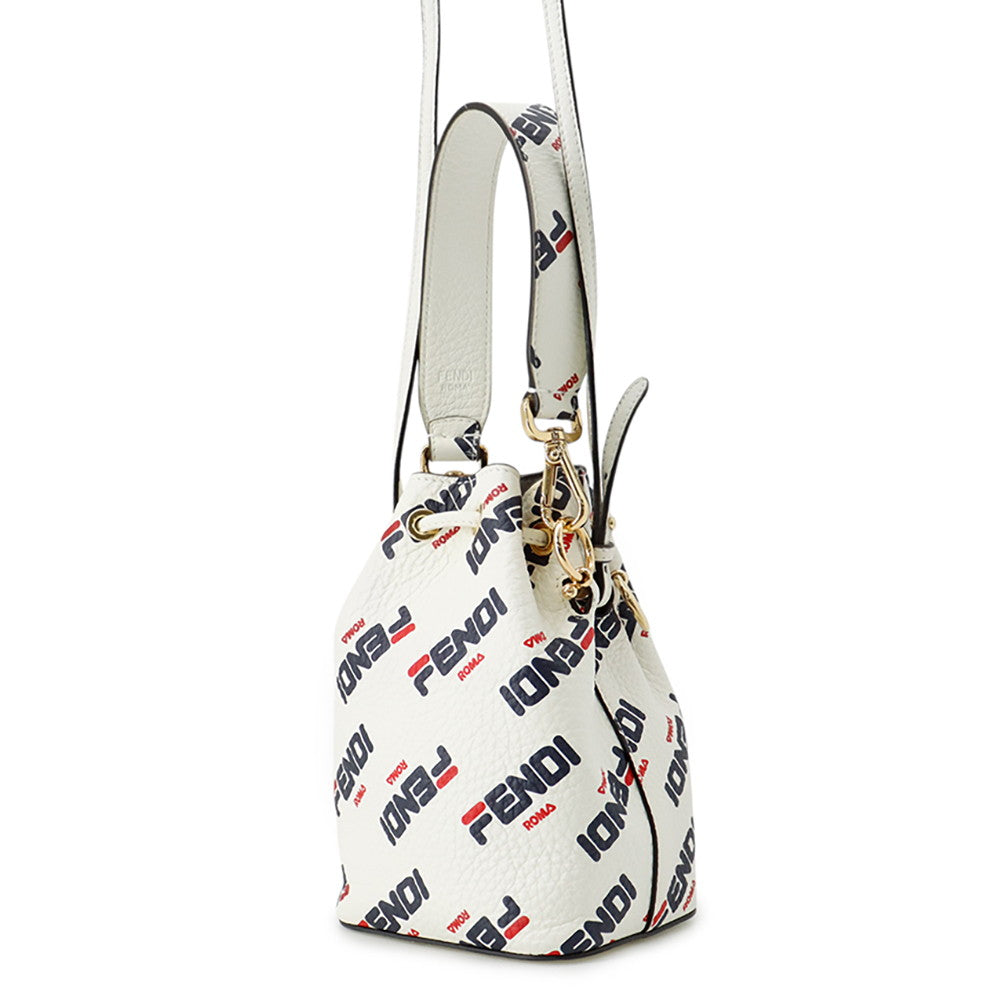 FENDI Montresor Mini FILA Collaboration White/Navy/Red8BS010 A5P6 Leather Size Mini