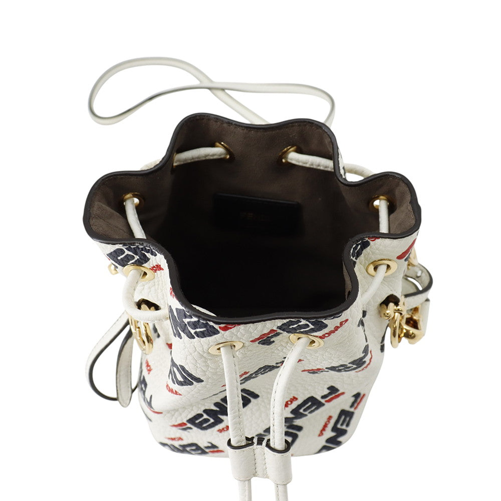 FENDI Montresor Mini FILA Collaboration White/Navy/Red8BS010 A5P6 Leather Size Mini