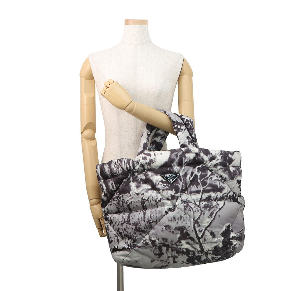 PRADA Re-Nylon Padded Tote Bag Gray2VG082_2DXT_0424 Nylon
