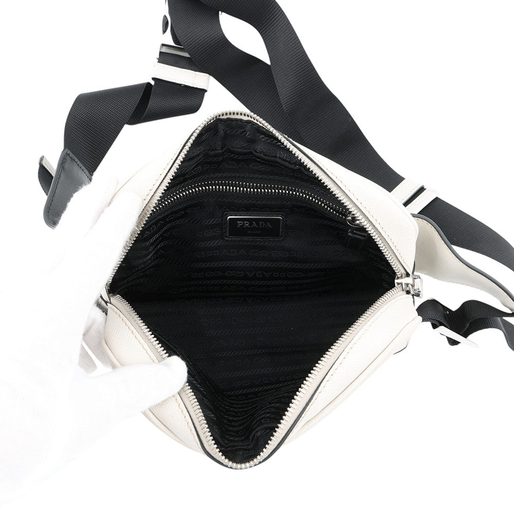 PRADA Crossbody Bag Off-white2VL012 Leather