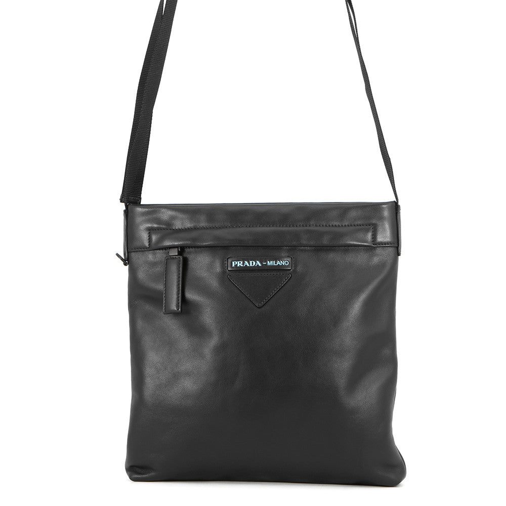 PRADA Cross Body Bag Black2VH055 Leather